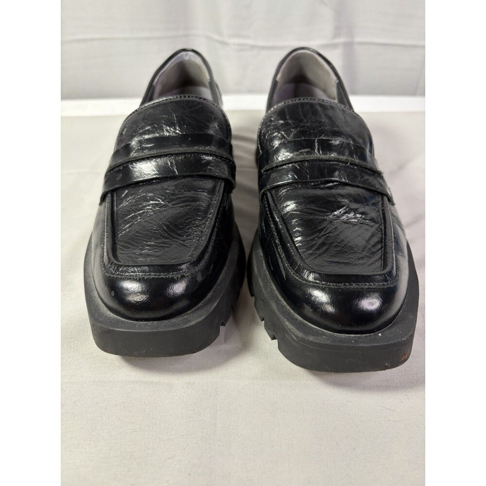 Dolce Vita Womens Black Onyx Leather Chunky Block Platform Heels 8.5M Very nice